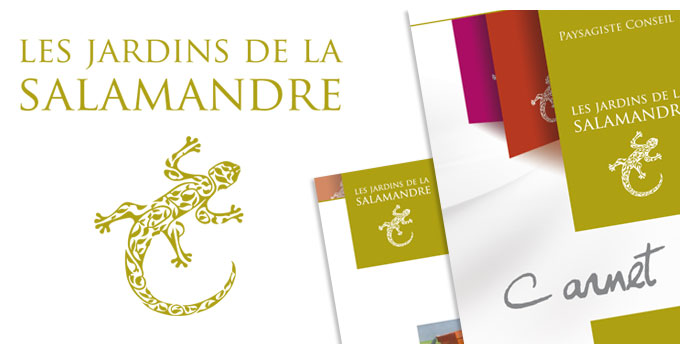 Logo et Carnet d'ambiance Jardins de la Salamandre