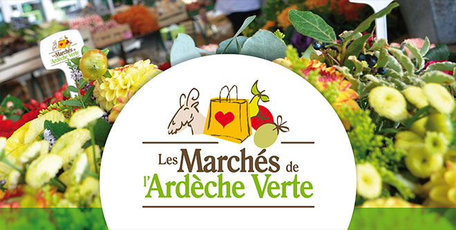 Charte graphique et logo Marchés de l'Ardèche Verte