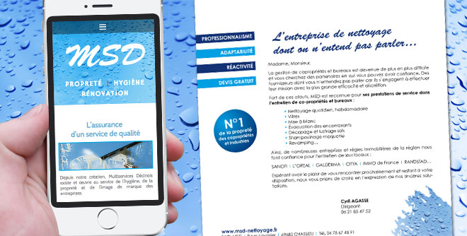 MSD Nettoyage, mailing et site